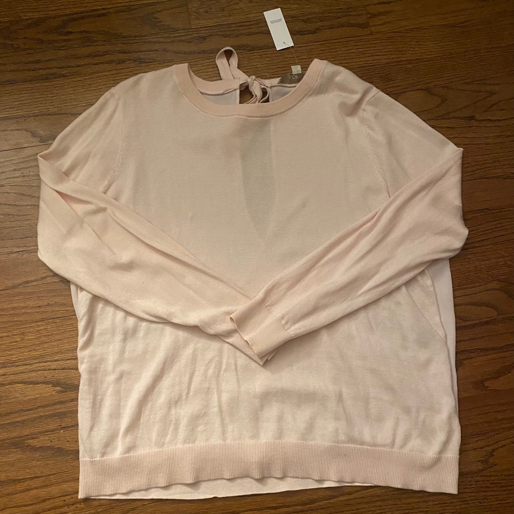 LOFT NEW Blush Pink Open Back Sweater